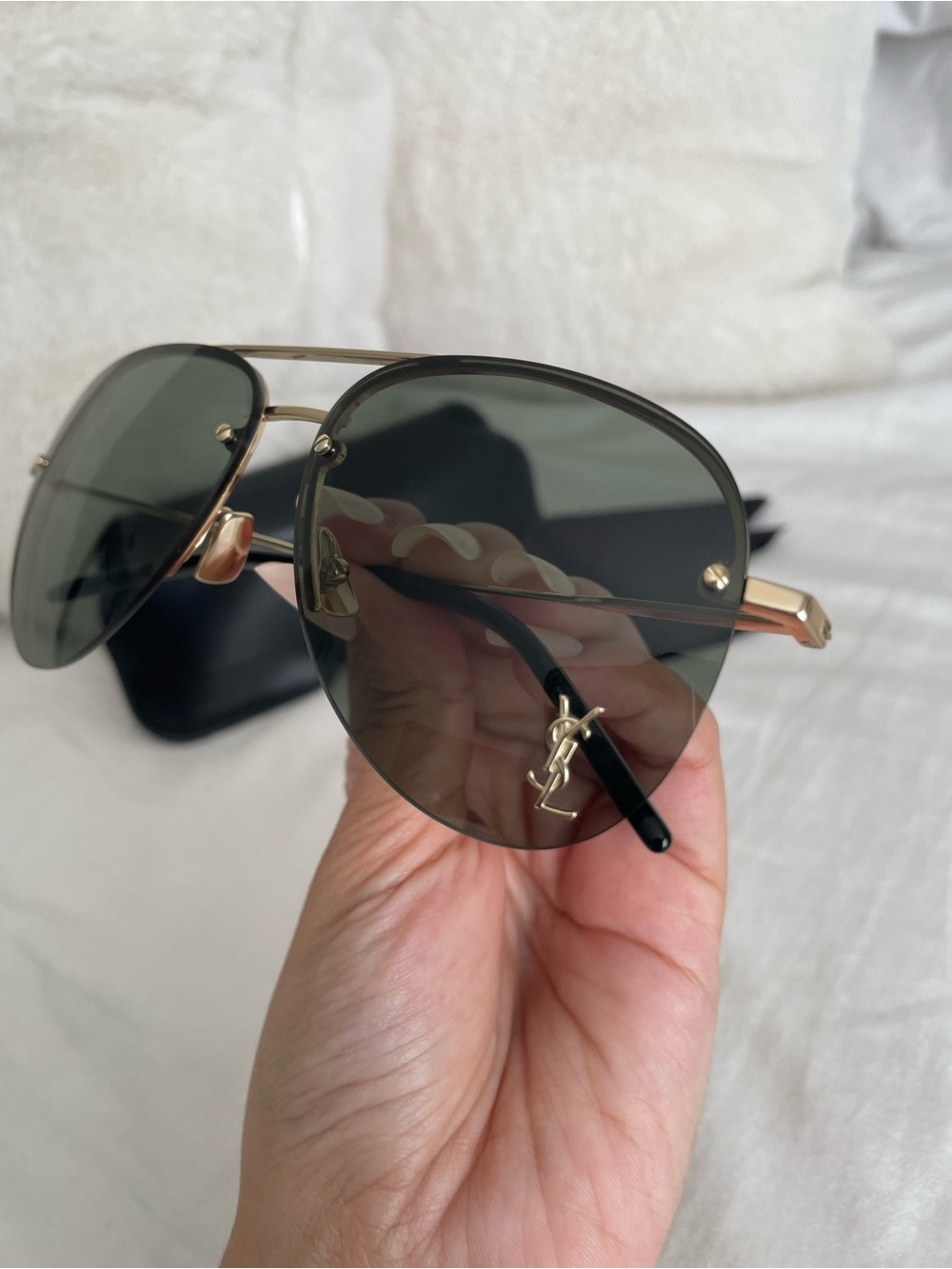 Saint Laurent Monogram 59MM Aviator Sunglasses - Picture 16 of 16